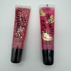 Victoria's Secret Flavored Lip Gloss Strawberry Fizz & Pink Mimosa 0.46oz 13g